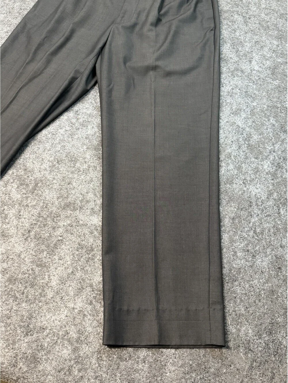 Perry Ellis America Mens Dress Pants Gray Pleated 32x30 Classic Fit